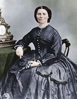 Clara Barton (1821-1912), founder of the American branch of the Red Cross