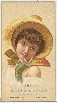 Worlds Beauties Prints: Clara C. from Worlds Beauties, Series 2 (N27) for Allen & Ginter Cigarettes, 1888