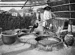 Sugar Plantation Collection: Clarifying sugar cane juce, Annam, Vietnam, 1922