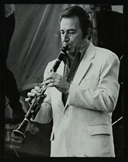 Clarinetist Buddy DeFranco at the Capital Radio Jazz Festival, Knebworth, Hertfordshire, 1981