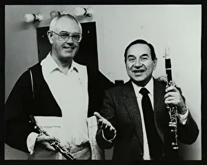 Clarinetists Terry Lightfoot and Peanuts Hucko, Potters Bar, Hertfordshire, 1986