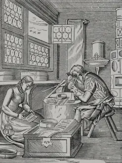 Tongs Prints: Clasp maker, 16th century, (1787). Creator: Unknown