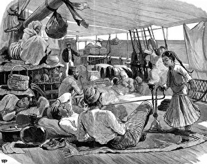 Third class on board the Kilwa, Brindisi to Burma, 1886