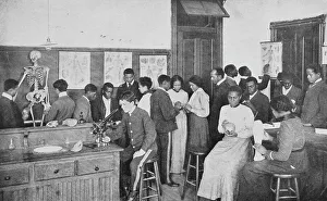 Booker T Prints: Class in physiology, 1904. Creator: Frances Benjamin Johnston