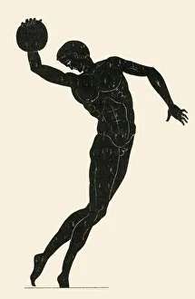 5th Century Bc Prints: Classical athlete throwing the discus, (1908). Creator: Unknown