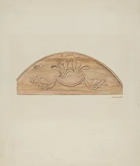 Classical Leaves and Scroll, 1935/1942. Creator: Randolph F Miller Classical Leaves and Scroll, 1935/1942. Creator: Randolph F Miller