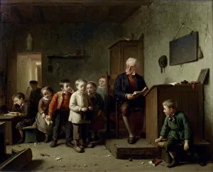 The classroom, 1872. Artist: Heuvel, Theodore Bernard de (1817-1906)