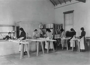 Classroom scenes at Carlisle, Pa. Indian School. Ironing; women students, 1901. Creator: Frances Benjamin Johnston