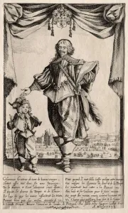 Claude Deruet and His Son, 1632. Creator: Jacques Callot (French, 1592-1635)
