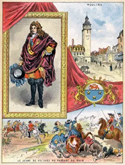 Les Francais Illustres Prints: Claude Louis Hector de Villars, French military commander, 1898. Artist: Gilbert