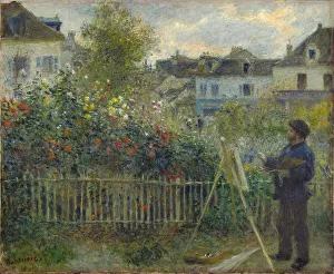 Hartford Prints: Claude Monet Painting in His Garden at Argenteuil