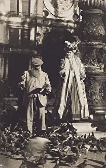 Portraitphotography Prints: Claude Monet and his second wife Alice Hoschede Monet in St
