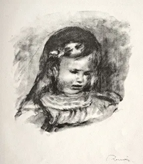 Late 19th Early 20th Century Prints: Claude Renoir, la tete baissee, 1904. Creator: Pierre-Auguste Renoir (French, 1841-1919)
