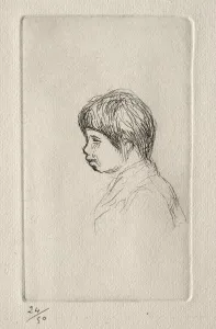 Late 19th Early 20th Century Prints: Claude Renoir, de profil. Creator: Pierre-Auguste Renoir (French, 1841-1919)