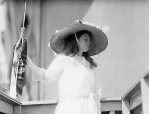 Claudia Lyon of Texas, Sponsor At Launching of U.S.S. Texas, May 18, 1912. Creator: Harris & Ewing. Claudia Lyon of Texas, Sponsor At Launching of U.S.S. Texas, May 18, 1912. Creator: Harris & Ewing