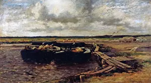 Loading Prints: Clay Barges, Norfolk, c1890s. Creator: Leslie Thomson