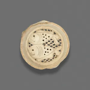 Asian Collection Prints: Clay filter with design of fish