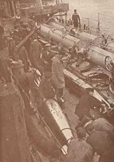 Cleaning and adjusting torpedoes, c1917 (1919)