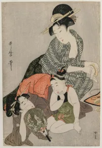 Cleaning Combs, c. late 1790s. Creator: Kitagawa Utamaro (Japanese, 1753?-1806)