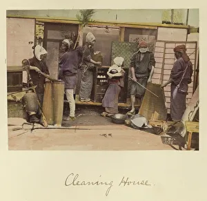 Cleaning Prints: Cleaning House, about 1873-1883. Creator: Shinichi Suzuki I