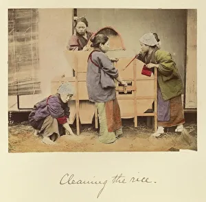 Cleaning Prints: Cleaning the rice, about 1873-1883. Creator: Shinichi Suzuki I