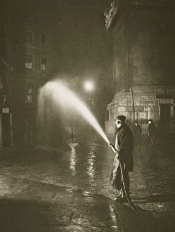 Spraying Prints: Cleaning the streets of Billingsgate, London, 20th century