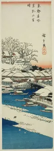 Chutanzaku Prints: Clear Weather after Snow at Matsuchi Hill (Matsuchiyama no yukibare)