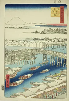 Clear Weather After Snow at Nihon Bridge (Nihonbashi yukibare), from the series One... 1856. Creator: Ando Hiroshige. Clear Weather After Snow at Nihon Bridge (Nihonbashi yukibare), from the series One... 1856. Creator: Ando Hiroshige