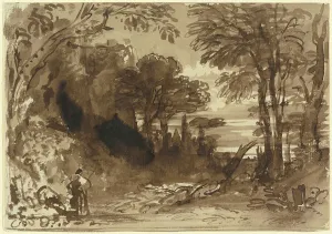 Clearing Prints: A Clearing in a Forest, late 1830s. Creator: John Varley I
