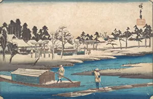 Boatman Gallery: Clearing Weather after Snow at Massaki. Creator: Ando Hiroshige