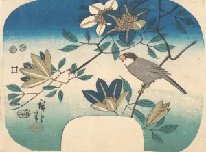 Clematis Prints: Clematis and Bird, 1852. 1852. Creator: Ando Hiroshige