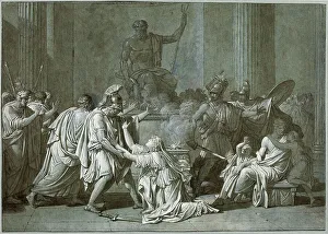 Biography Prints: Cléombrote and Léonidas, c. 1795. Creator: Francois-Xavier Fabre