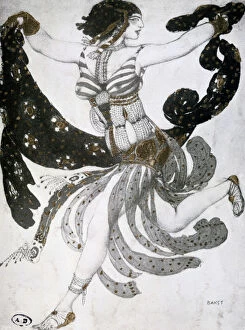 Leon Gallery: Cleopatra, ballet costume design, 1909. Artist: Leon Bakst
