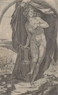 Agostino Veneziano Gallery: Cleopatra, dated 1515. Creator: Agostino Veneziano