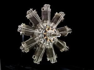 Propulsion Prints: Clerget 9 A Diesel, Radial 9 Engine, ca. 1928. Creator: Panhard-Levassor