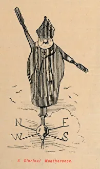 The Comic History Of England Gallery: A Clerical Weathercock, c1860, (c1860). Artist: John Leech