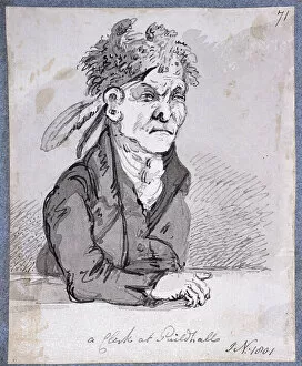 Guildhall Library Art Gallery: Clerk from the Guildhalls Law Courts, 1801. Artist: John Nixon
