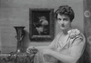 Interiors Prints: Cleveland, Marion, Miss, portrait photograph, 1915 Feb. 8. Creator: Arnold Genthe