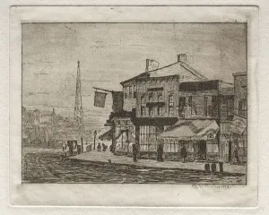 Otto H Bacher American Prints: Cleveland, Woodland Avenue and Eagle Street