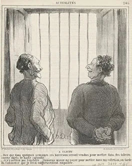 Looking Out Prints: A Clichy, 19th century. Creator: Honore Daumier