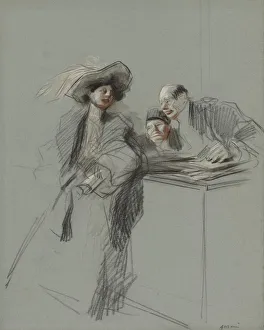 Late 19th Early 20th Century Prints: The Client, fourth quarter 1800s or first third 1900s. Creator: Jean Louis Forain (French