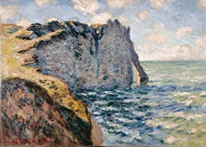 South France Gallery: The Cliff of Aval, Etretat, 1885. Artist: Monet, Claude (1840-1926)