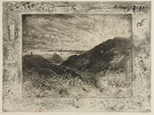 The Cliff: Bay of Saint-Malo, 1886-1890. Creator: Felix Hilaire Buhot (French, 1847-1898)