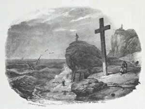 Cliffs Gallery: Cliff of Fécamp, 1820. Creator: Émile Jean-Horace Vernet