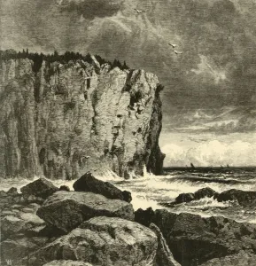 Minnesota Prints: Cliff near Beaver Bay, 1872. Creator: William Hart