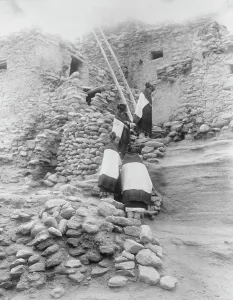 Precarious Prints: Cliff perched homes-Hopi, c1906. Creator: Edward Sheriff Curtis