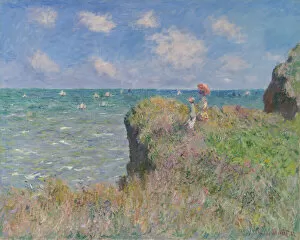 Channel Collection: Cliff Walk at Pourville, 1882. Creator: Claude Monet