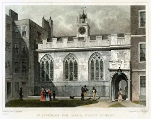 Hinchcliff Prints: Cliffords Inn Hall, Fleet Street, City of London, 1830. Artist: J Hinchcliff
