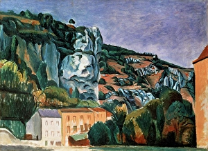 Rowhouse Prints: Cliffs, 1912. Creator: Andre Derain. Cliffs, 1912. Creator: Andre Derain