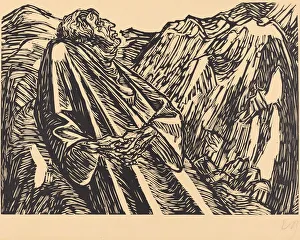 The Creation Prints: The Cliffs, 1920. Creator: Ernst Barlach